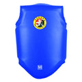 Red boxing helmet with one-piece chest protector for fighting training