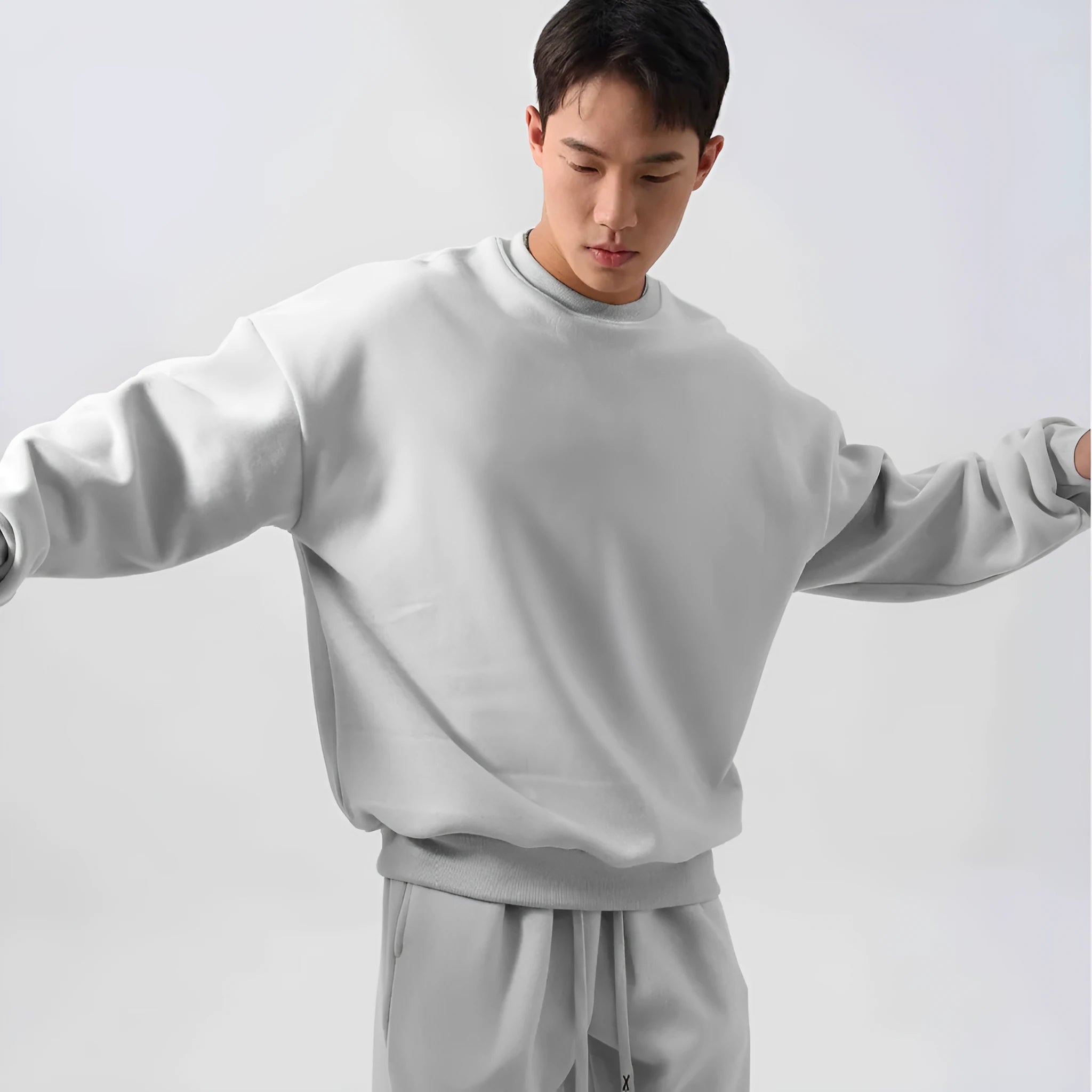 Men's polar fleece winter sports suit with long sleeve coat and padded trousers in multiple colour options