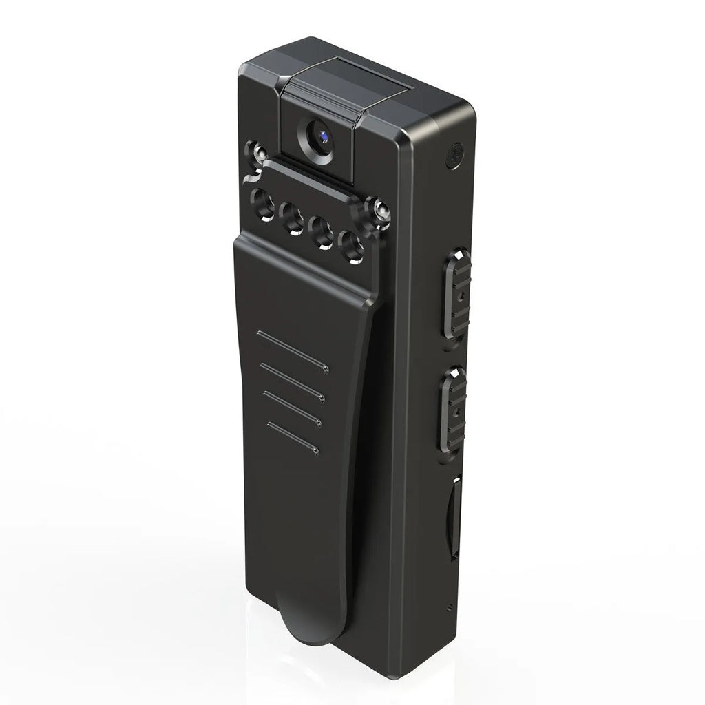 Black 1080p HD DV home camera with night vision and 90-degree rotation capability