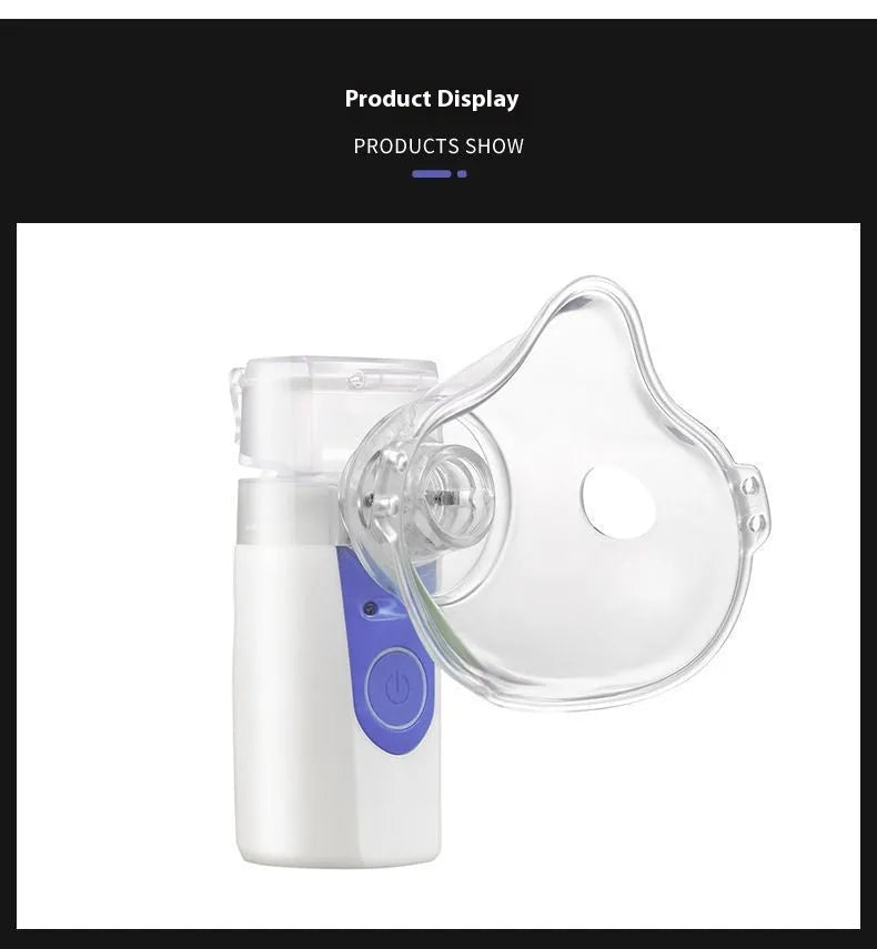 USB handheld household nebuliser spray machine with columnar plastic design and single fog outlet