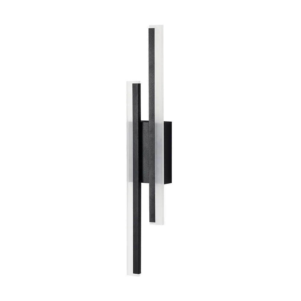 Gold finish double line wall lamp with modern design for hotel staircase lighting