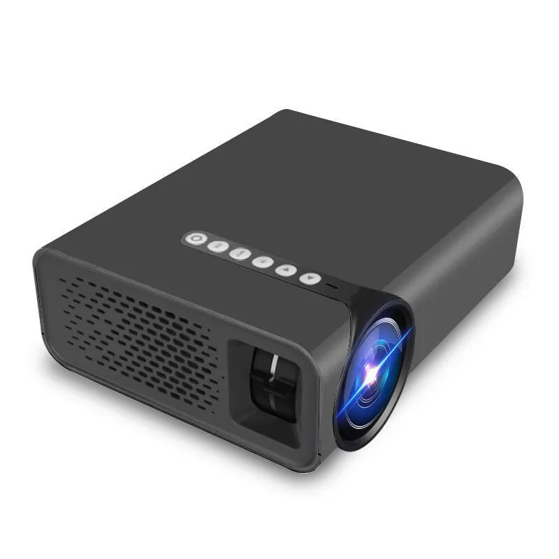 YG530 mini mobile phone projector in black or white with wireless connectivity for same-screen projection