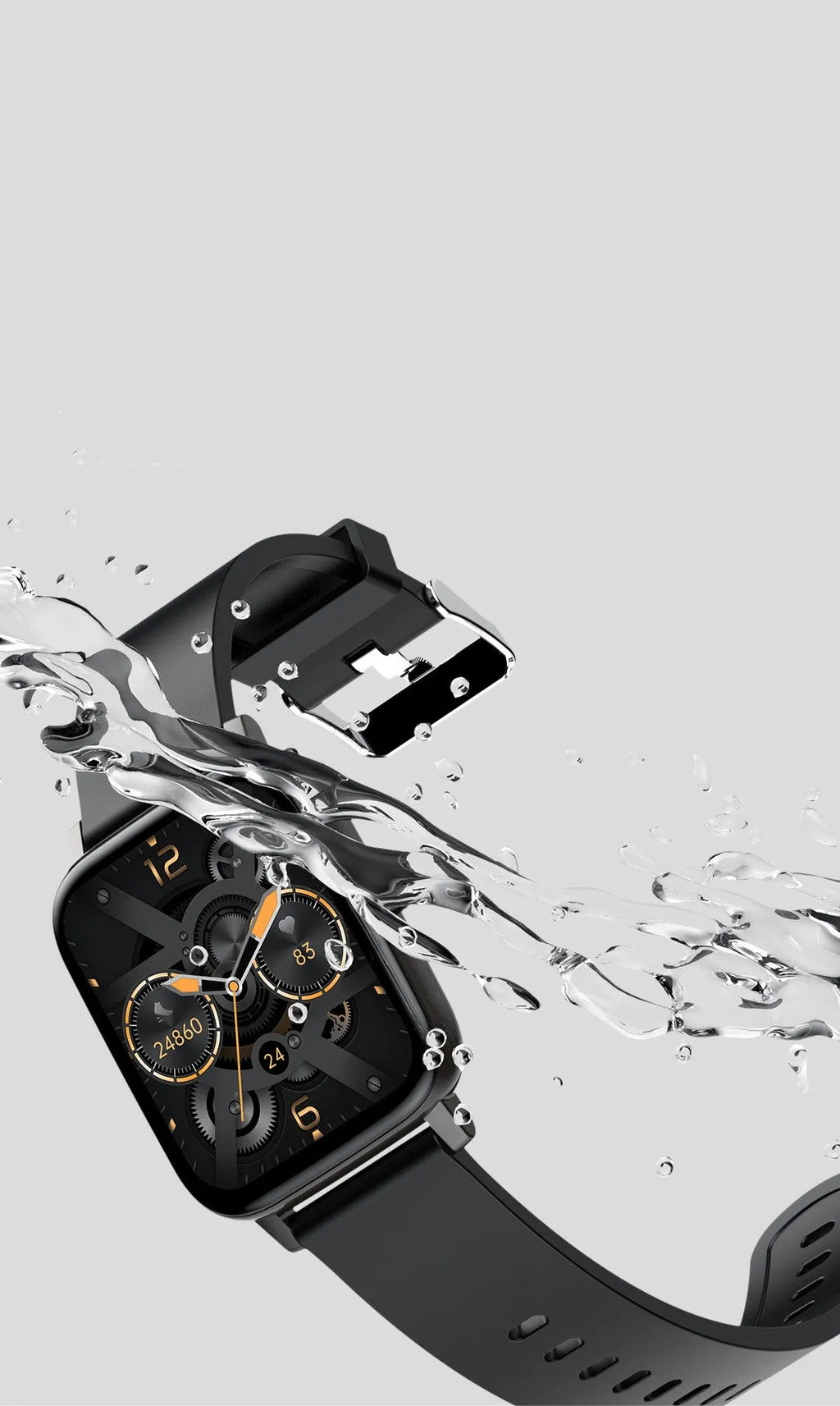 H80 Fashion Sports Smart Watch with ECG monitoring on a silicone strap, showing a coloured touchscreen interface.