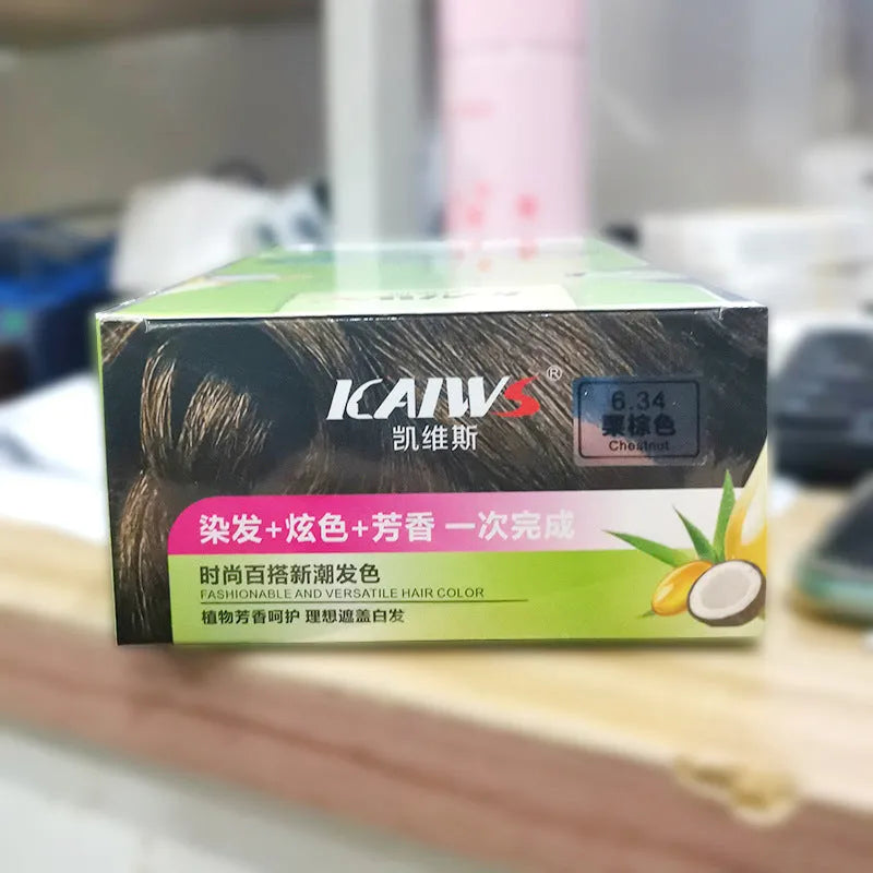 Plant Aromatic Soft Luster Mild Hair Color Cream kit with two 120ml tubes