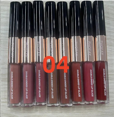 C-L021 double-head non-stick cup lip gloss applicator with detachable cosmetic brushes