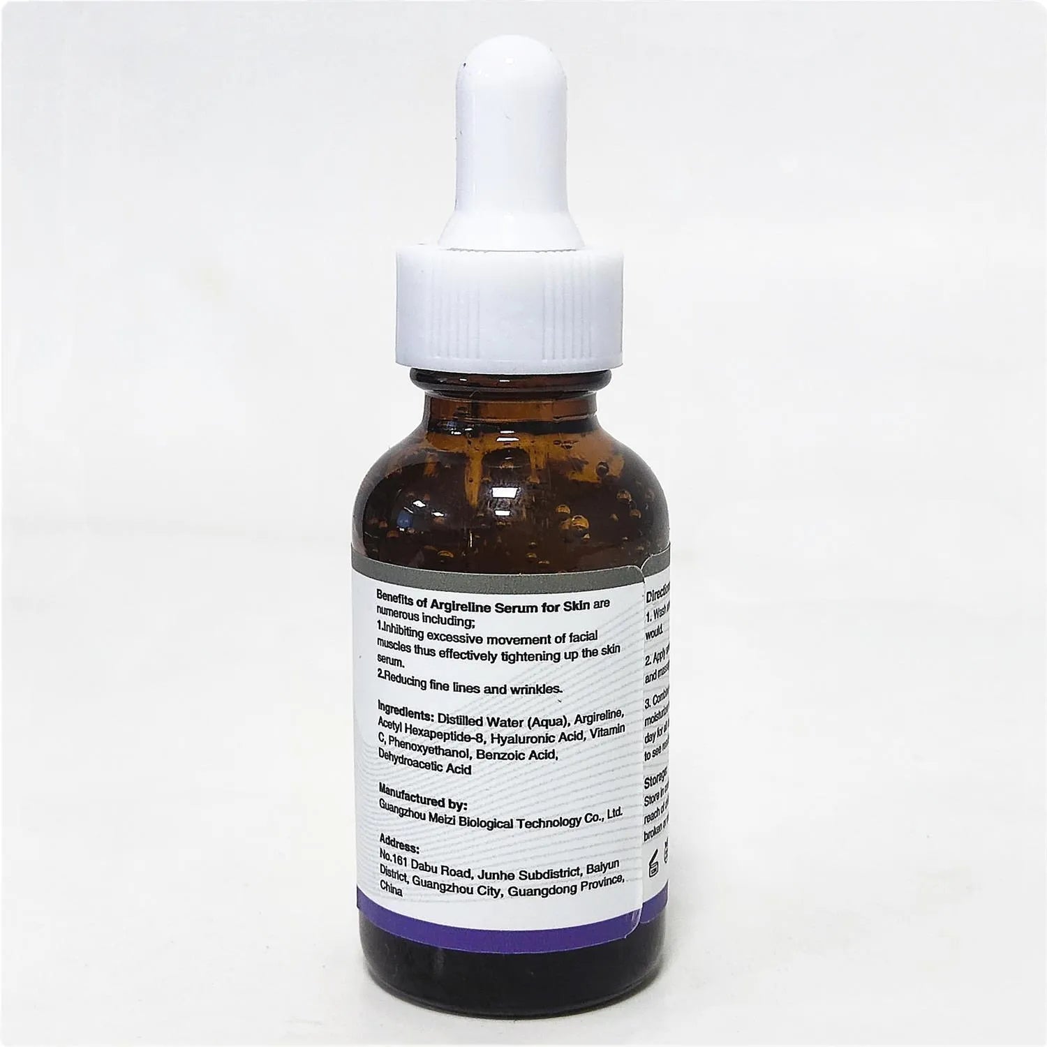 30ml bottle of six-peptide firming anti-wrinkle moisturising serum liquid