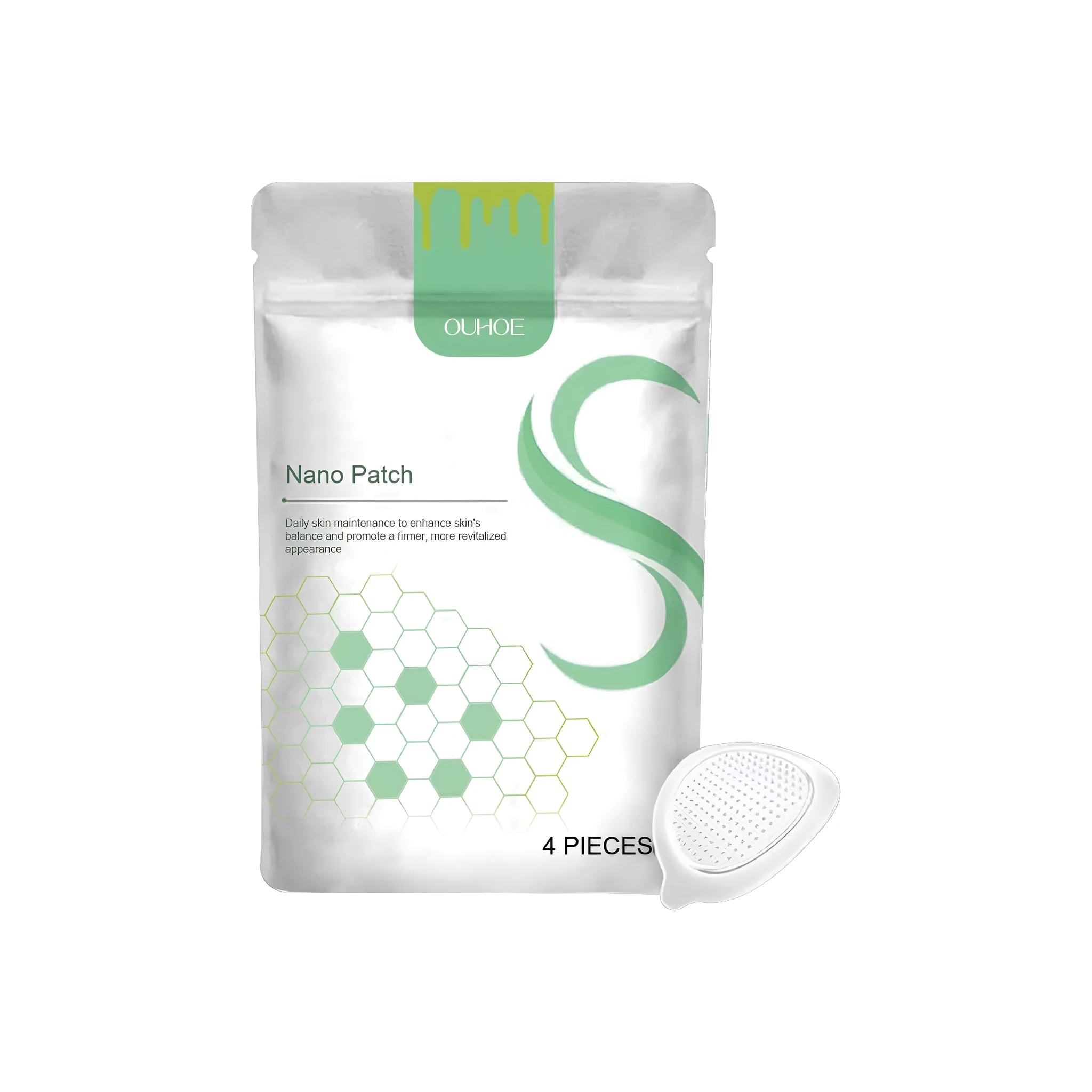 Four micro needle body shaping care patches with natural ingredients including bee venom and black pepper extracts