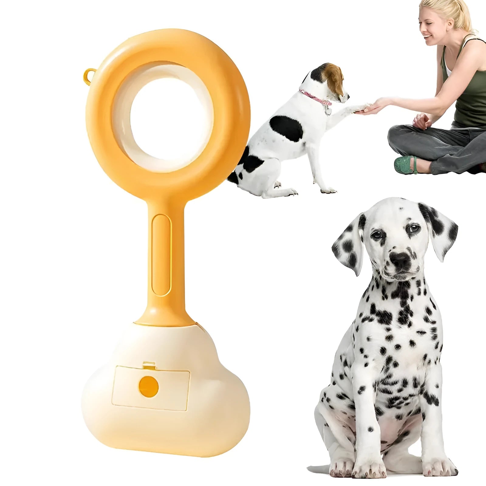 White blue cloud-shaped jaw dog pooper scooper with comfortable grip for outdoor waste clean-up