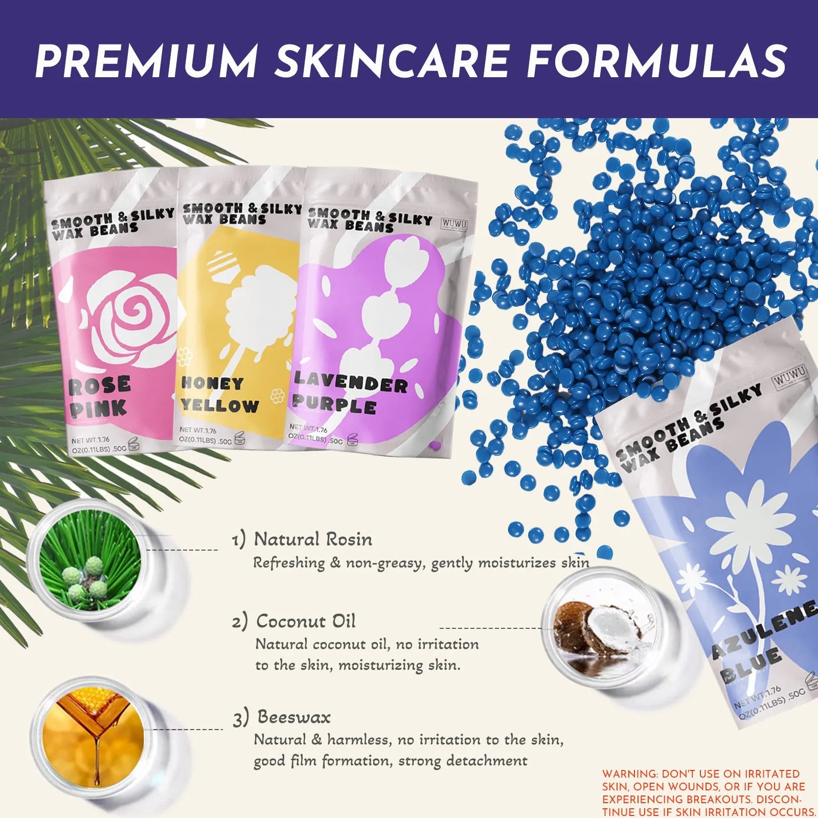 29-piece waxing kit with black wax warmer, wax beans, facial and body sticks, aftercare products