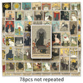 78-piece creative graffiti waterproof luggage sticker set with tarot card design in cute style