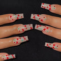 Pack of 24 French Love Red Diamond Small Cherry nail art armour sheet stickers with a tube of adhesive glue.