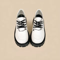 Women's preppy JK style loafers with cross strap and round toe in Duke Asterism colour
