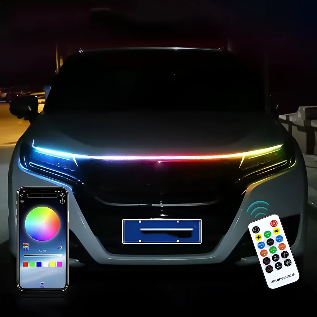 Flexible PVC LED light strip for General Motors engine cover illumination in multiple colour options