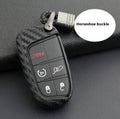 Carbon fibre silicone protective case for Dodge Chrysler Fiat car remote keys