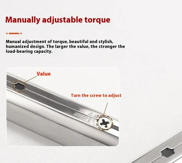 Cold rolled steel tatami cabinet support rod with spring jackstay mechanism in natural stainless steel colour