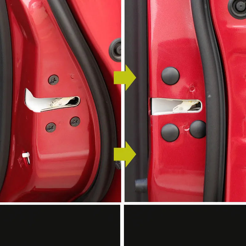 12 black ABS car door screw cap protective covers for Mazda series, waterproof and dustproof