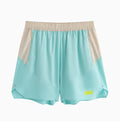 Men's loose grey Hipp style workout shorts for gym lifting with elasticated lace-up waistband