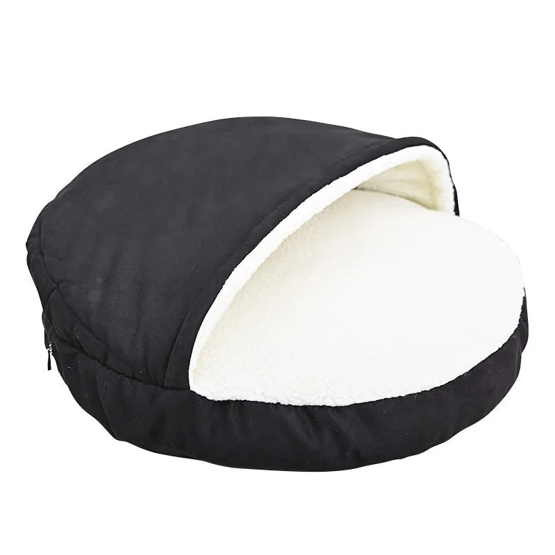 Brown removable washable cloth dog kennel bed mat for crate.