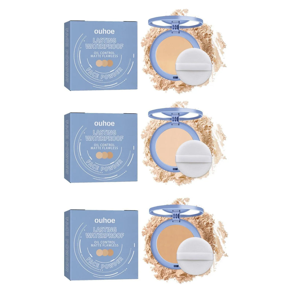 Finishing powder compact 8g natural flawless makeup setting powder