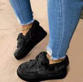 Cotton slip-on shoes with a round toe and non-slip rubber sole in various colours.