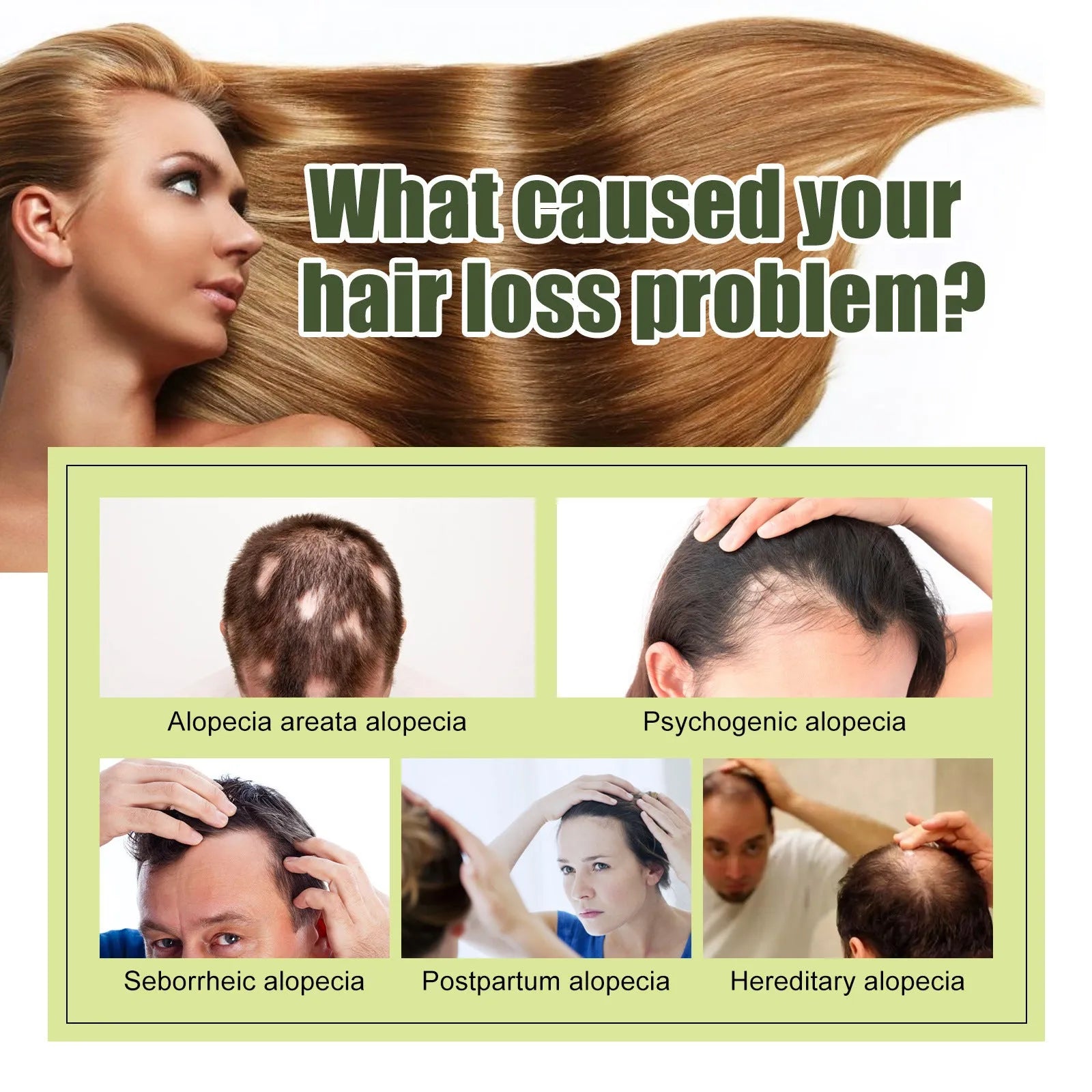 60ml bottle of anti-fall repair hair essential oil for dry hair tails