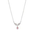 Women's geometric fishtail pendant on an O-ring chain, made of S925 sterling silver.