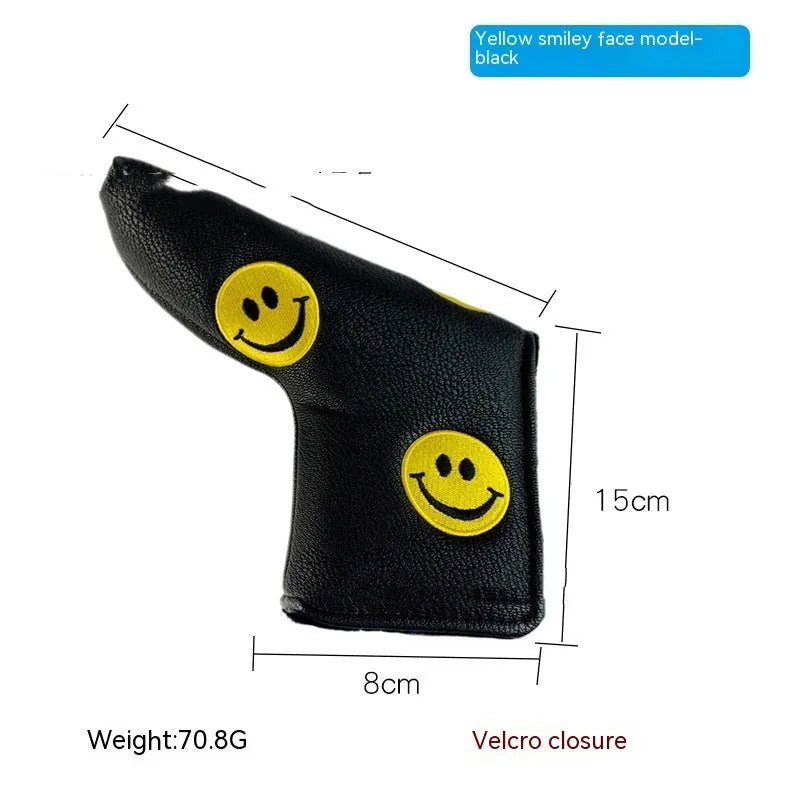 Golf putter sleeve in various novelty designs including bear, skull, and animal prints