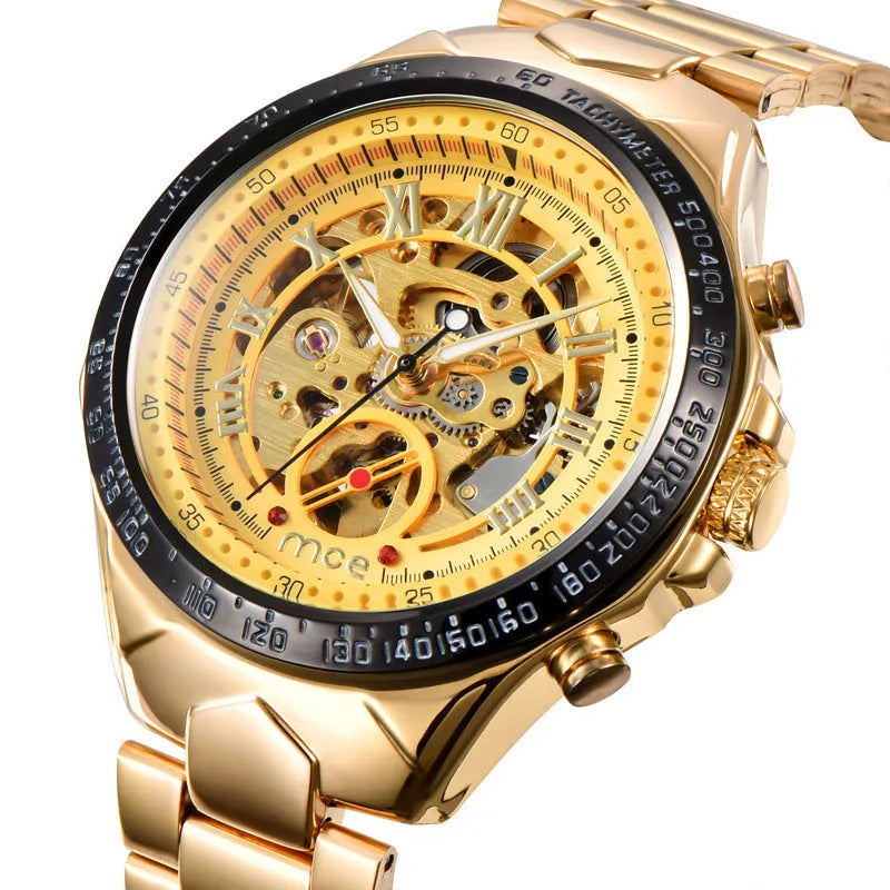 MCE men's mechanical explosion-proof watch with stainless steel case and automatic movement