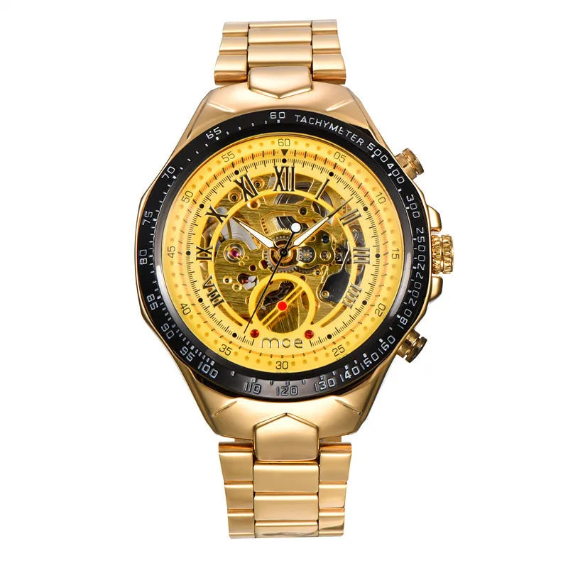 MCE men's mechanical explosion-proof watch with stainless steel case and automatic movement
