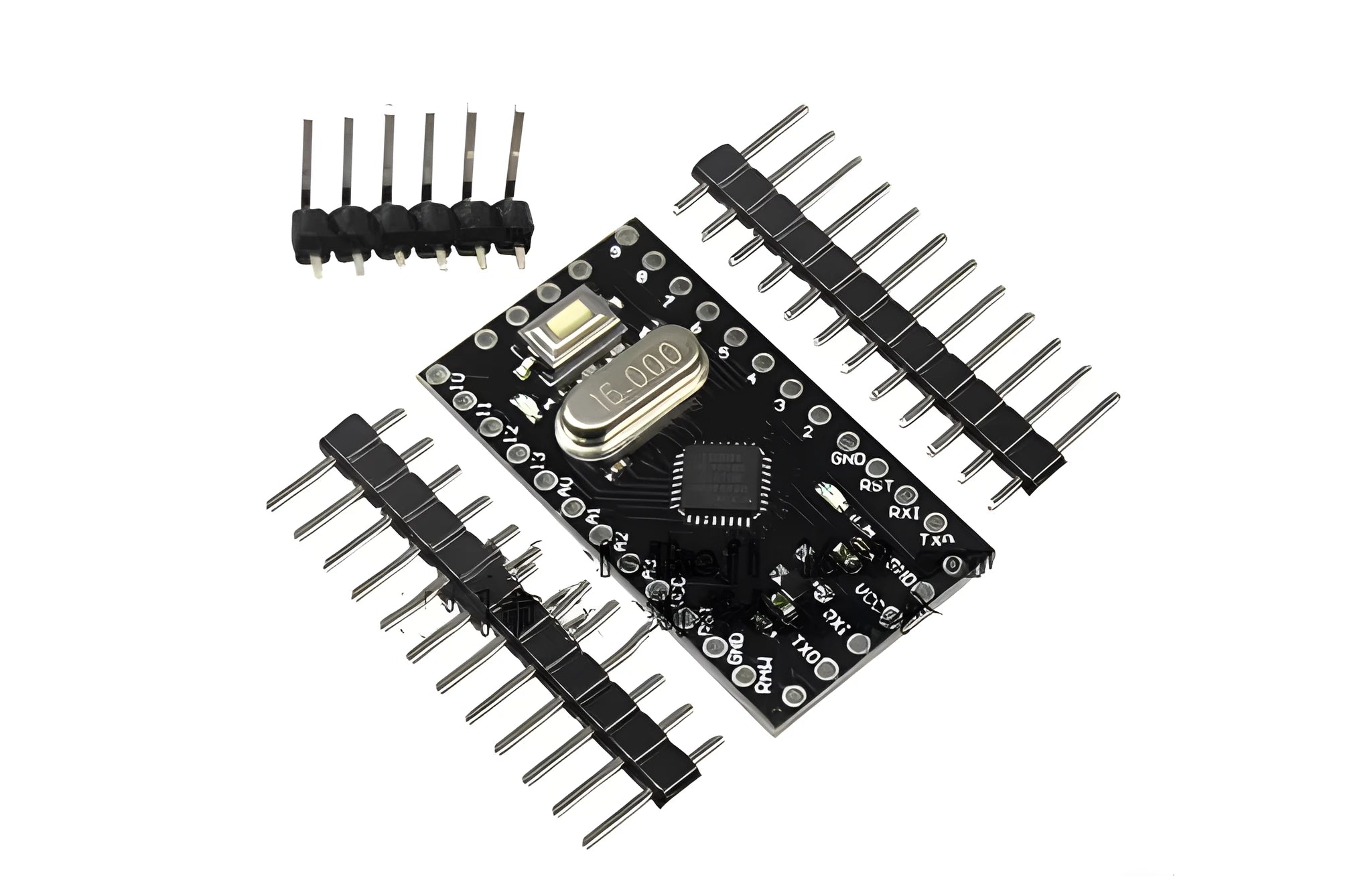 Mini Pro Professional electronic microcontroller circuit board showing pin headers and components.