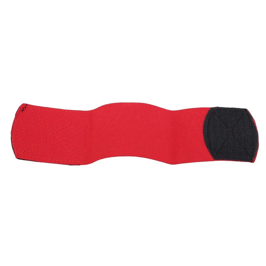 Rubber football shin guard magic tape belt in four colours for sports protection