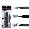Wood-free graphite sketching pencils set with six different grade markings