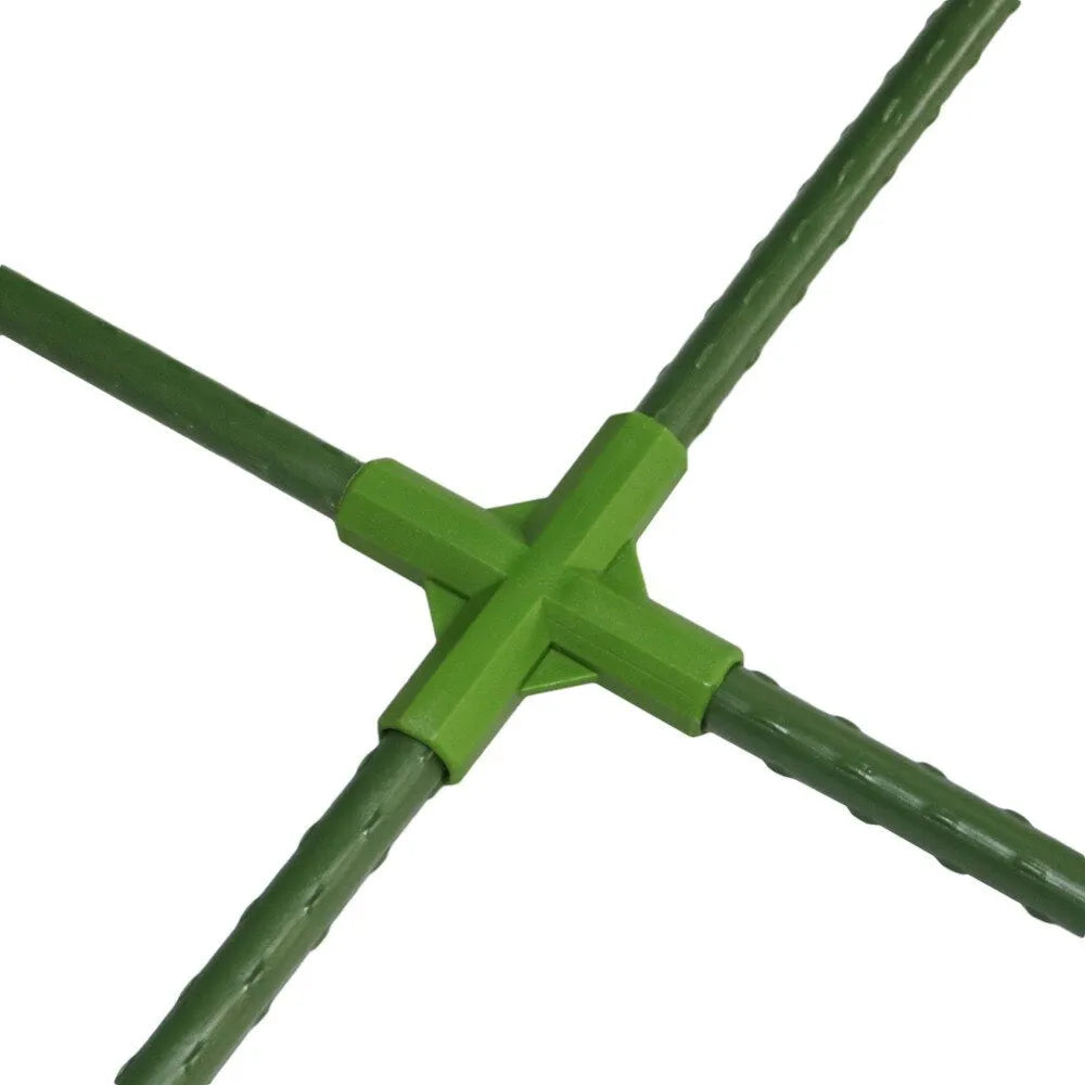 PP plastic 3-way and 4-way plant stake connectors for 11mm diameter garden supports