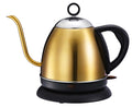 Automatic stainless steel kettle in gold colour with touch controls and 1 litre capacity