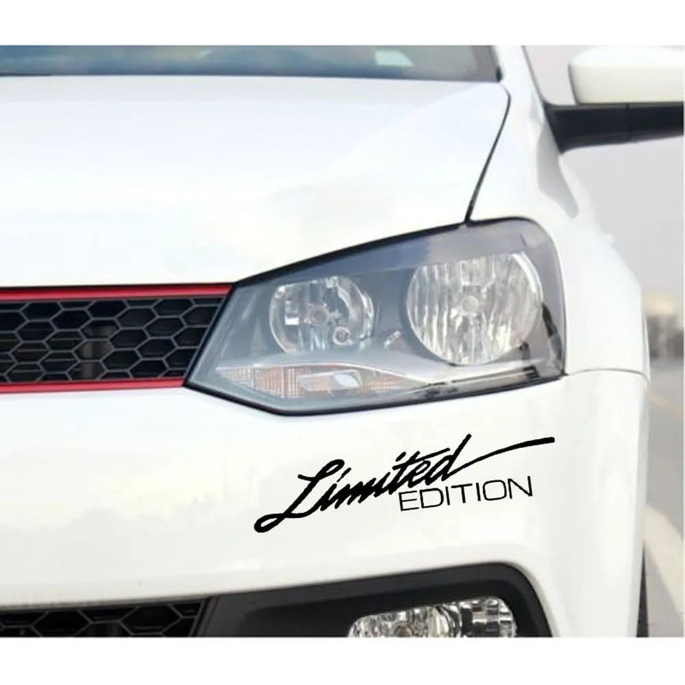 Reflective British style bumper sticker on plastic sheet, showing black, white, and colourful design options.
