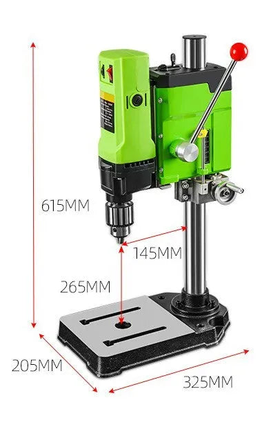 Mini bench drill and milling machine on a workbench with cross bench pliers and heavy duty pliers