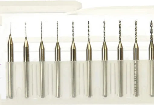 Tungsten carbide micro engraving bits for PCB electronics and precision industrial applications