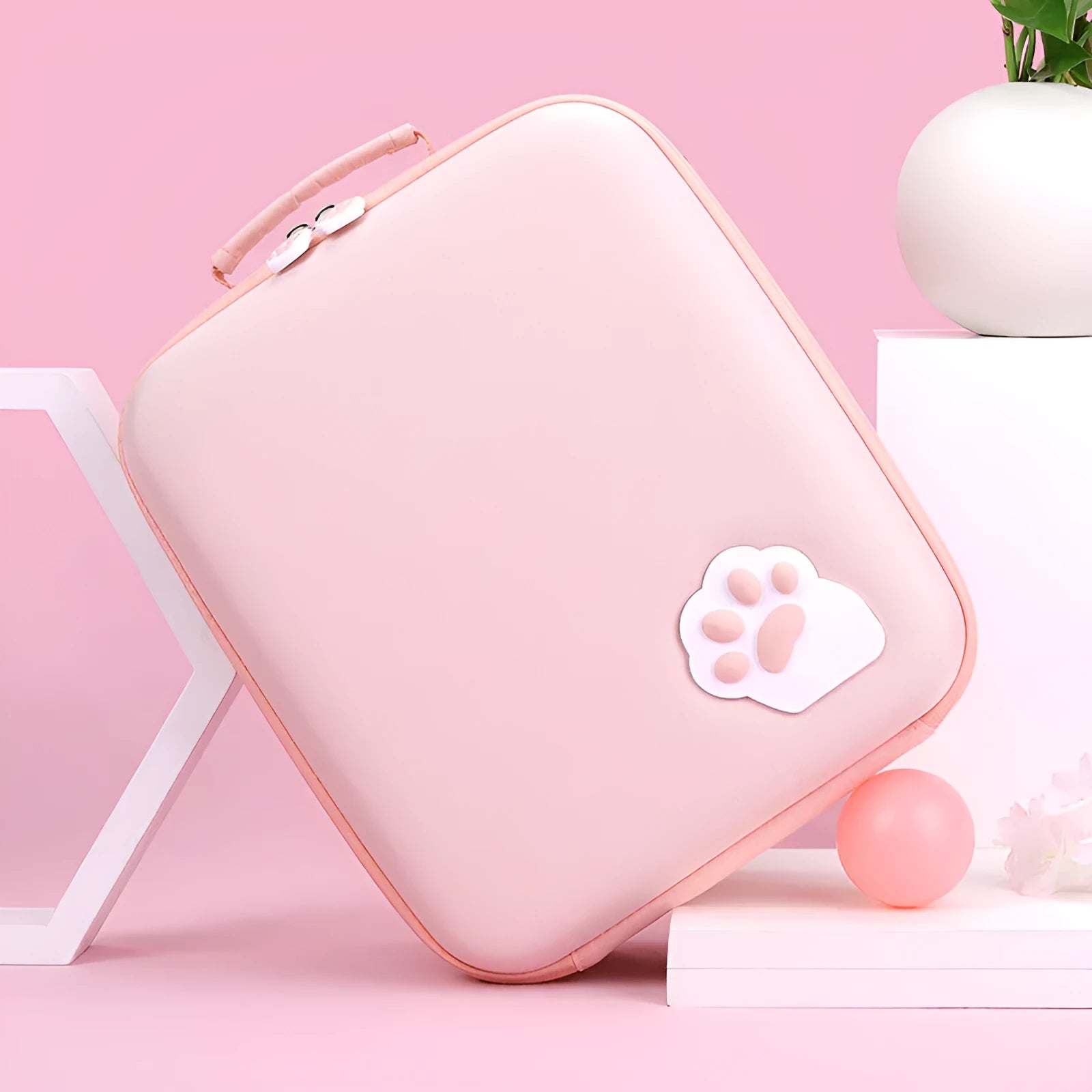 Cat claw design Nintendo Switch accessory storage bag with shoulder strap in black, blue, or pink