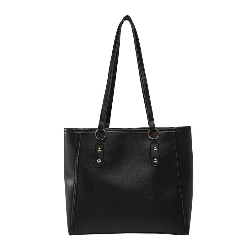 Korean style shoulder underarm bag in PU leather with sandwich pocket