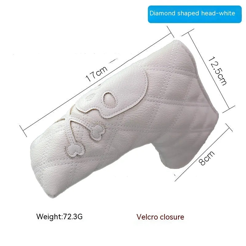Golf putter sleeve in various novelty designs including bear, skull, and animal prints
