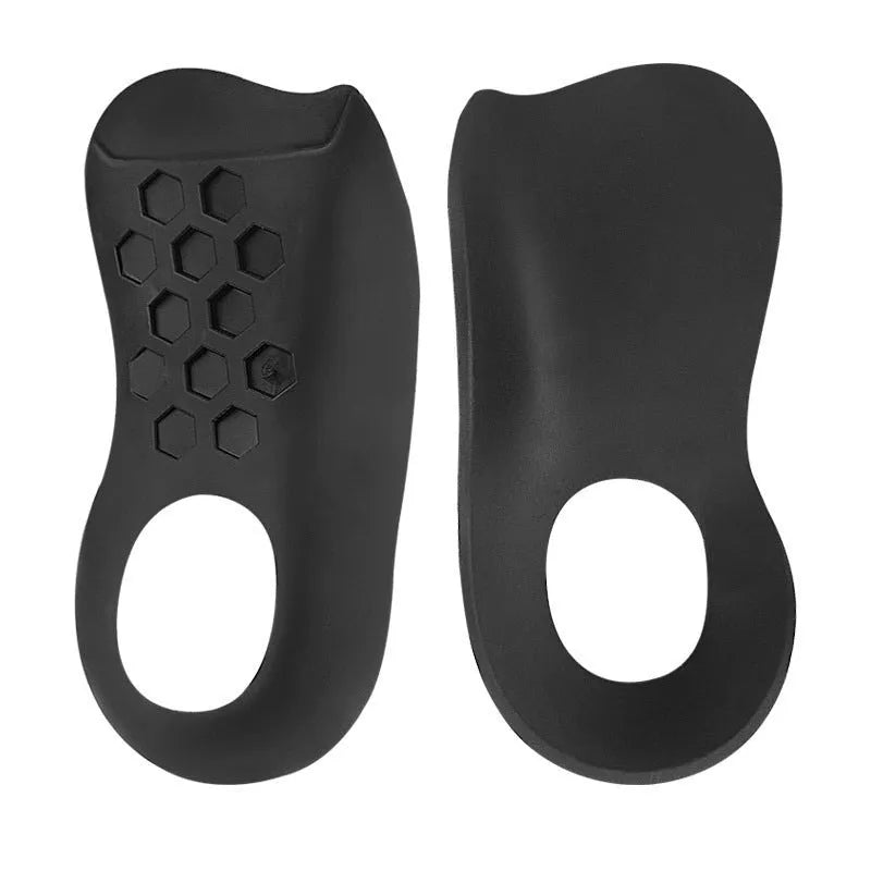 Varus correction arch support insoles in black, white, and skin colour for sizes 35-45