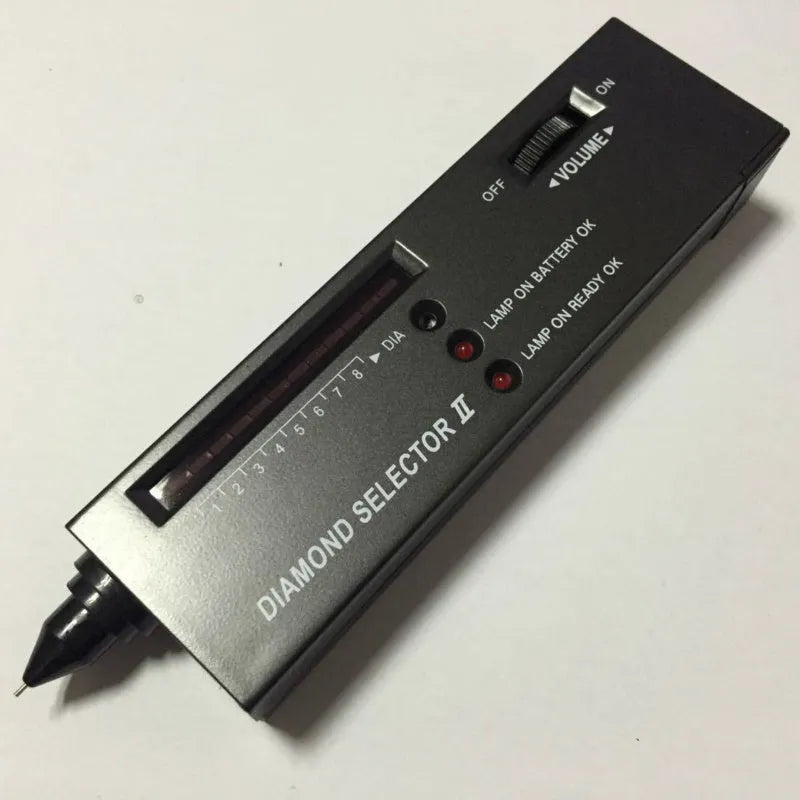 Black diamond thermal conductivity tester with metal probe for gem identification measuring 135x40x23 mm