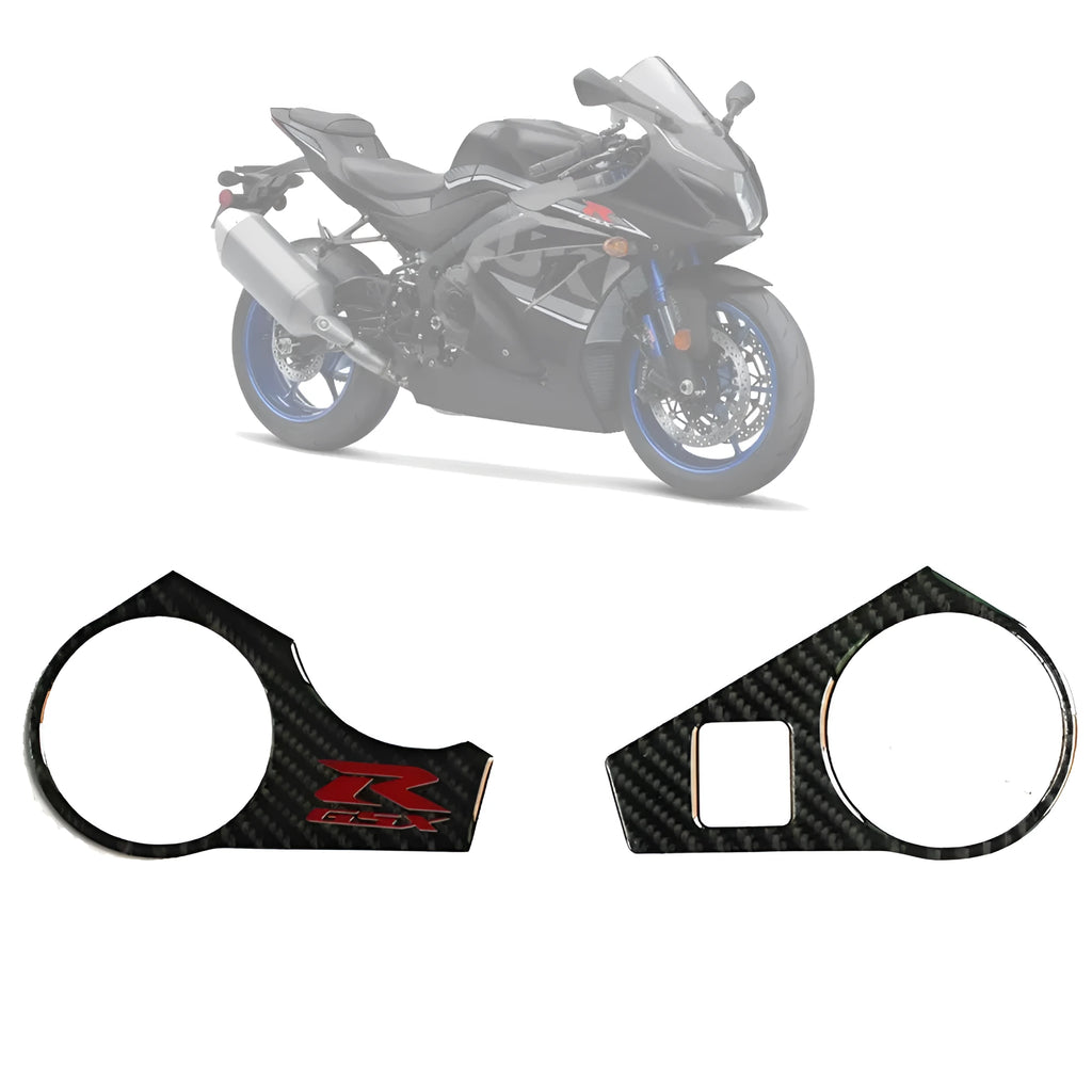 Black adhesive motorcycle sticker for SUZUKI GSXR1000 L1 carbon fibre upper connective plate 2009-2016