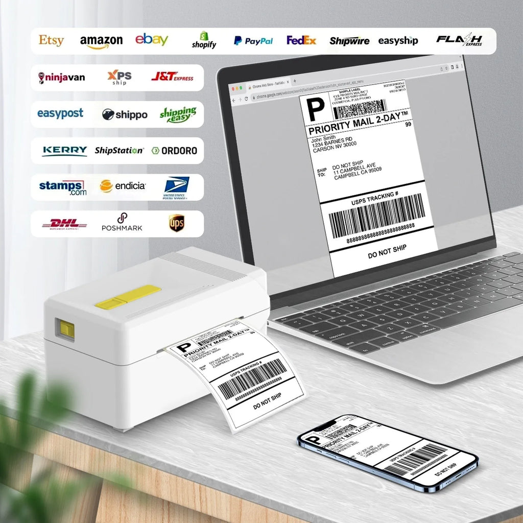 FlashLabel Thermal Express Face label printer with USB cable for express order printing