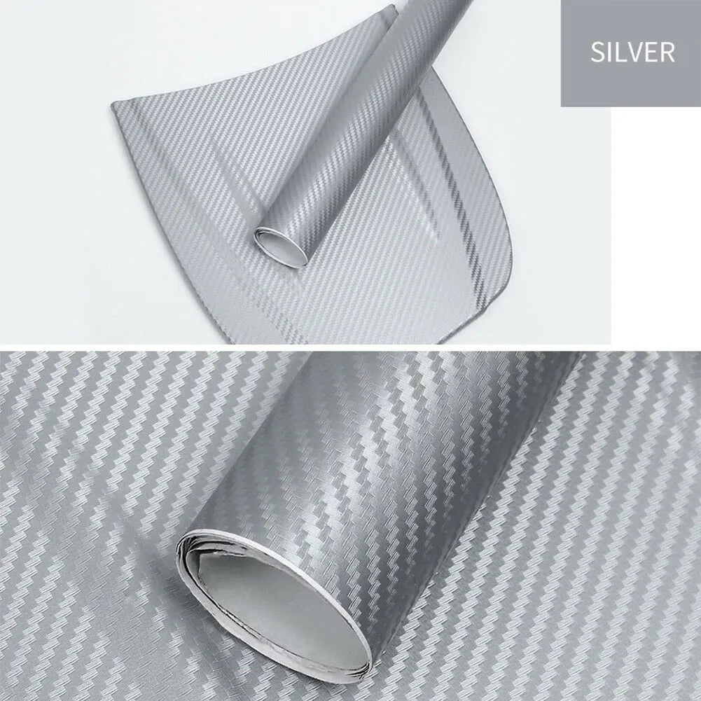 Carbon fibre vinyl sticker roll in eight colours for car decoration