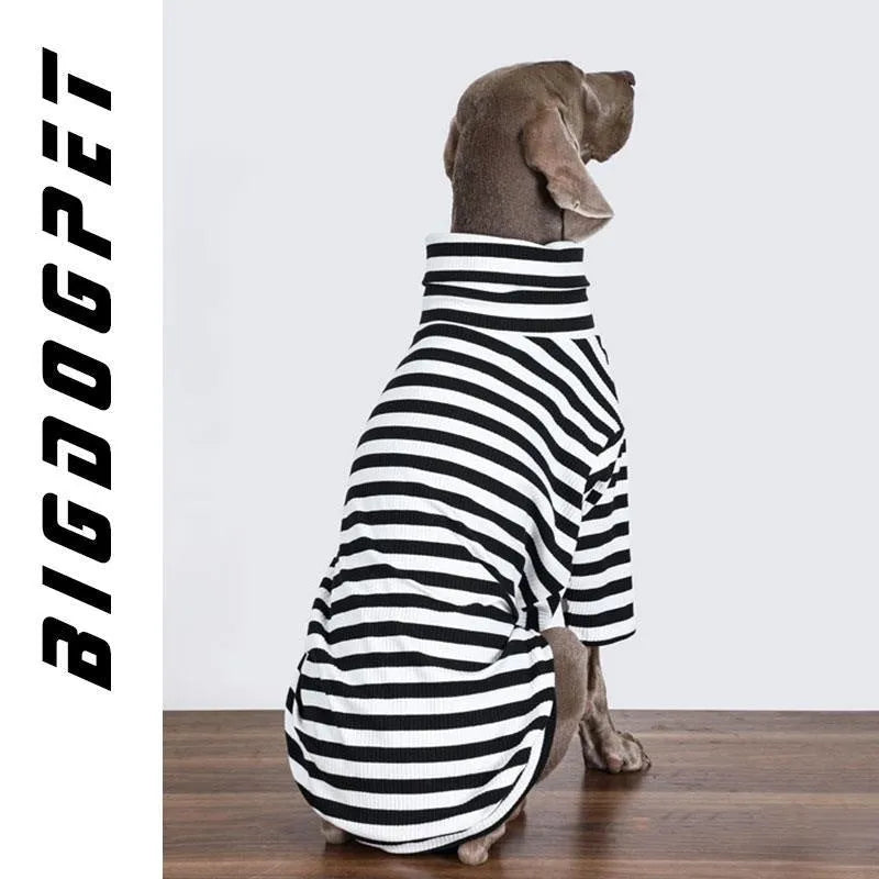 Black and white polyester dog clothes for large breeds in multiple sizes