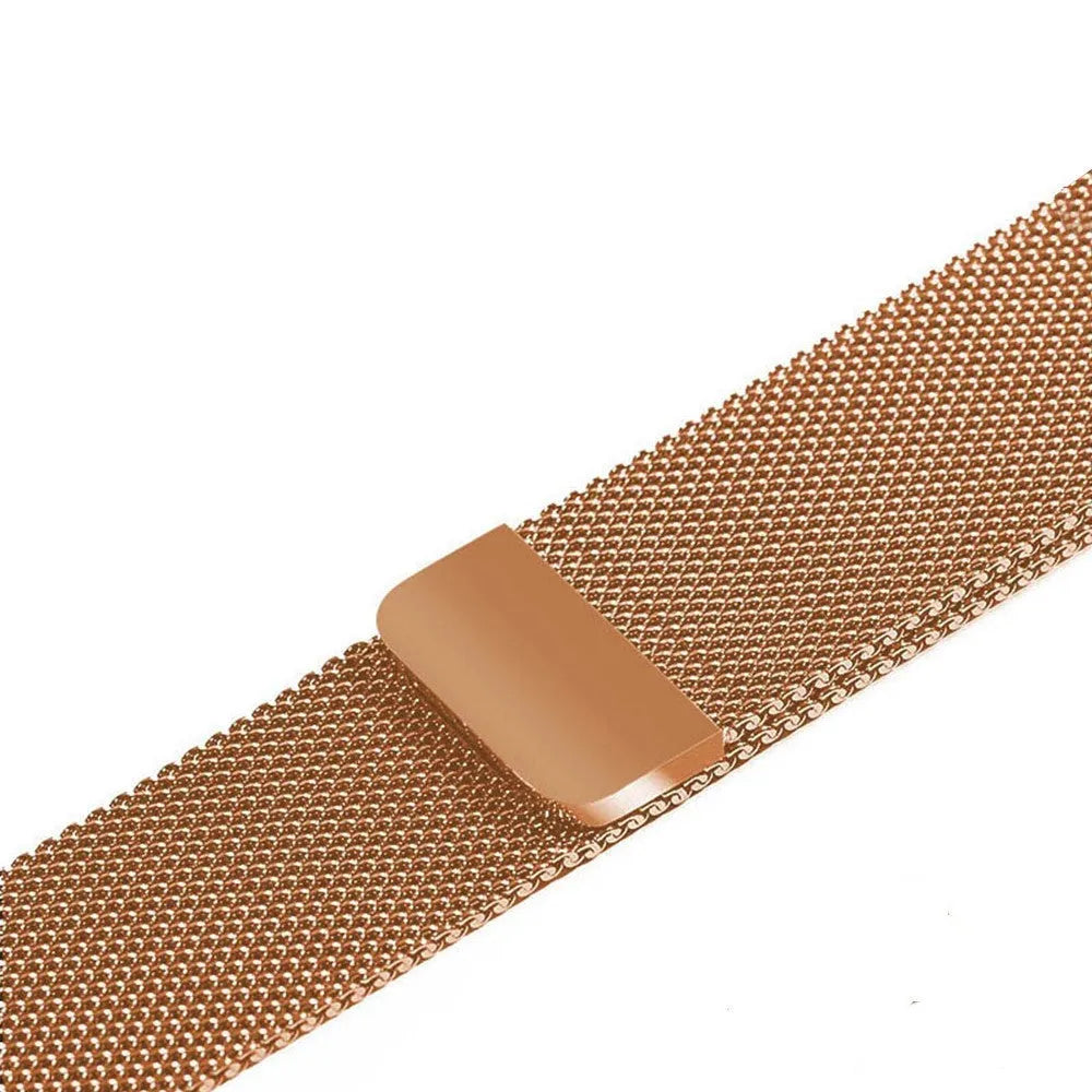 Stainless steel watch strap in silver, black, gold, or rose gold for 38mm and 42mm watch cases