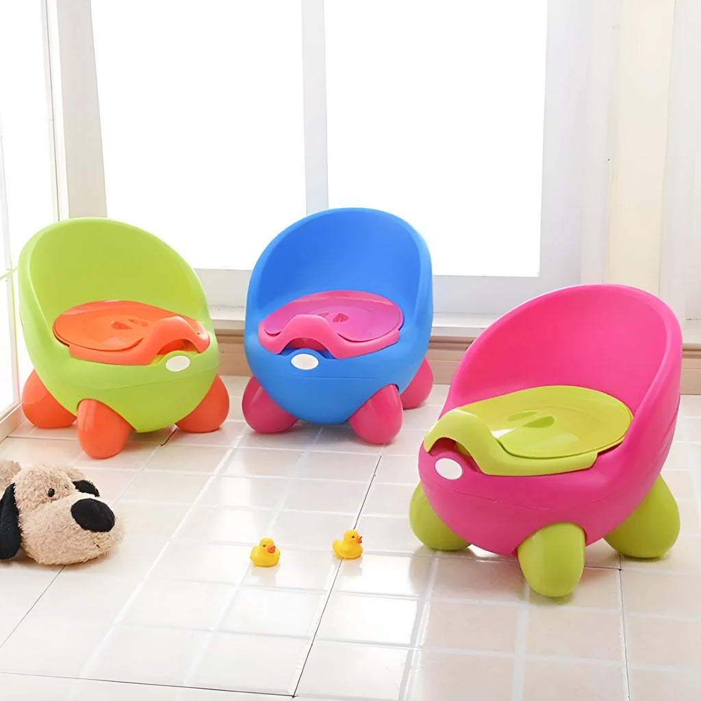 Dandan children's cartoon baby toilet stool in PP plastic, shown in one of six available colours.