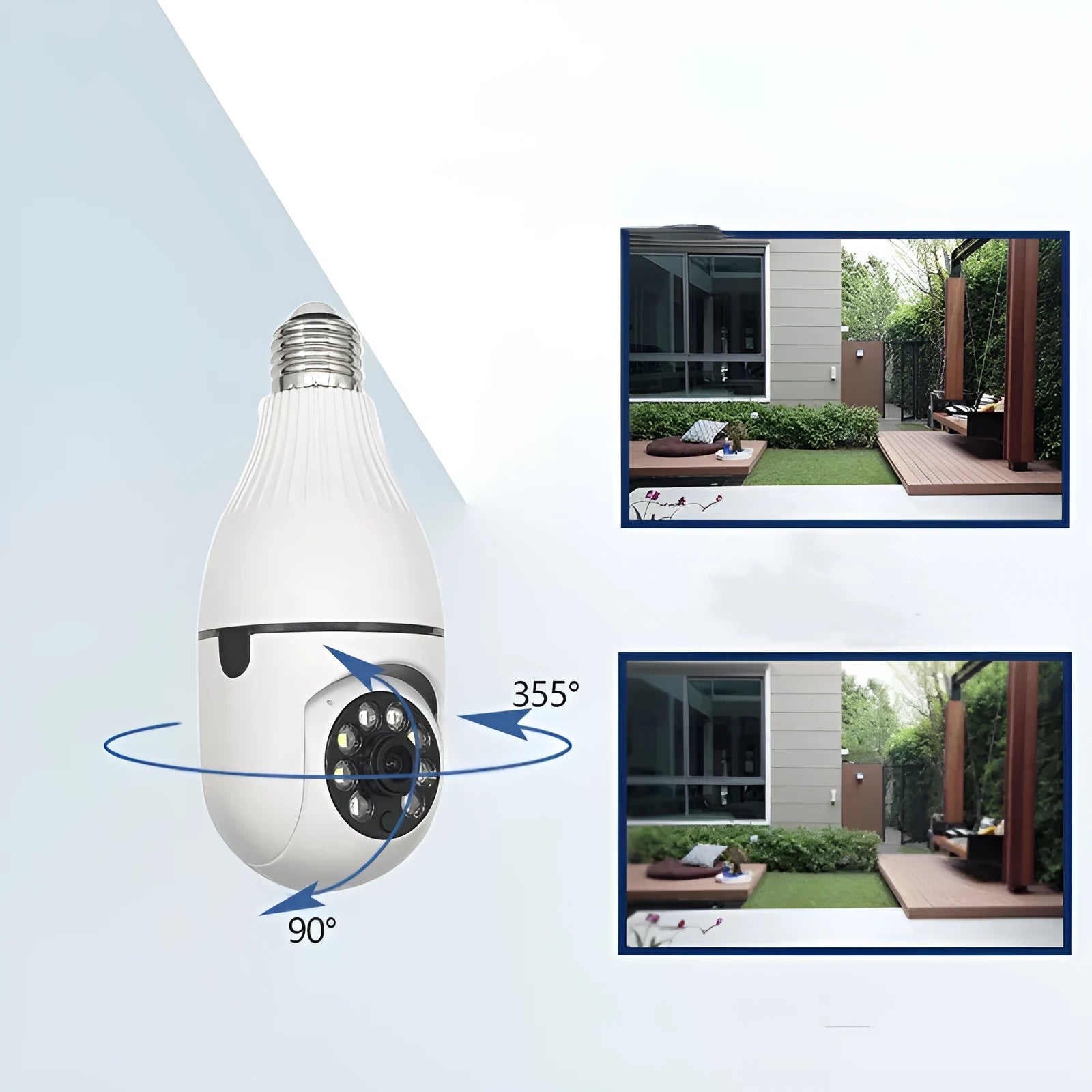 Minions-themed wireless IP security camera with wide-angle lens on a white background