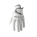 White half sheepskin golf glove for men with non-slip grip